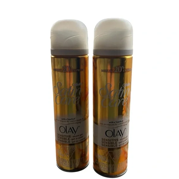 OLAY Gold Satin Care Sensitive Shave Gel-2 bottles (Bonus Size) - Picture 2 of 5